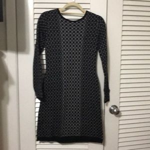 S Cynthia Rowley sweater dress Black, grey, white